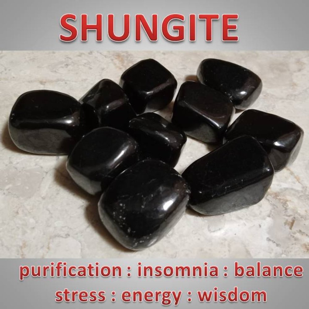 🔥4/$20 ONE SHUNGITE rock stone crystal : purification : balance : grounding